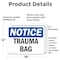 Signmission Trauma Bag, 18 in W x Rectangle, Vinyl Decal OS-2PACK-NS-D-1218-L-18727 - alternate 6